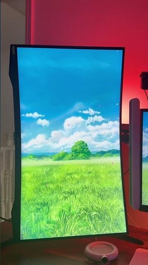 🧡 my vertical monitor! completes my setup