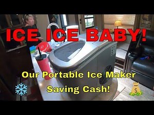 Looking for a RV Ice maker? You have come to the right channel for the RV ice maker search! THE HOME ICE MAKER FOR THE RV IS A PERFECT CHOICE FOR US. This is a great portable ice maker for the RV lifestyle. We purchased a Home ice maker for our RV. This will save us money from having to buy bags of ice to fill coolers. Plus not to have to fumble with water filled ice tray as we wait for them to freeze in the RV fridge. #gdrv4life #icemaker #rvlife #rvicemaker | The Campoholics