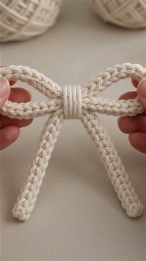 Easy Crochet Bow Keychain Free Pattern for Beginners #crochetpattern #handmadecrochet
