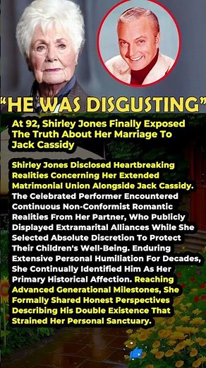 At 92, Shirley Jones Finally Exposed The Truth About Her Marriage To Jack Cassidy #short #viral