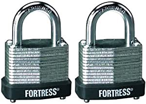Master Lock 1807T Laminated Steel Padlocks, 1-1/8-inch, 2-Pack