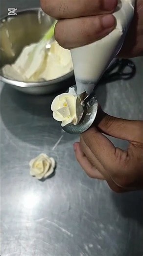 how to make Rose flower Whipped Cream Flower cake rose flower #cake