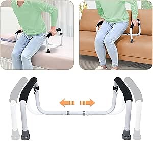 Stand Assist Mobility & Daily Living Aids Bed Rail Cane Chair Assist for Elderly Lift Assist Devices for Seniors, Handicap Grab Bar for Disabled Couch Safety Handle(Width Adjustable)
