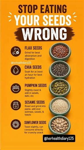 Stop Eating Seeds Wrong! 🌱 Best Way to Eat Flax, Chia & Pumpkin Seeds #Shorts