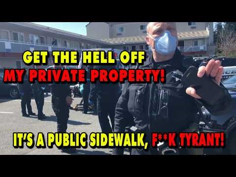 “THE SIDEWALK IS MY PROPERTY?” — First Amendment Auditor SHUTS DOWN Tyrant Claim On Public Sidewalk