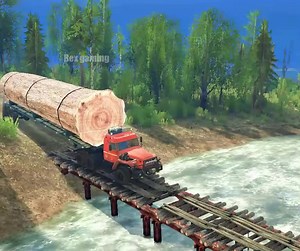 Atravessando a Ponte #riacho #ponte #MudRunner #spintires #caminhao #gamer