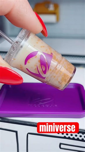 Make Taco Bell Churro Chiller! #miniverse #makeitmini #miniature #shorts