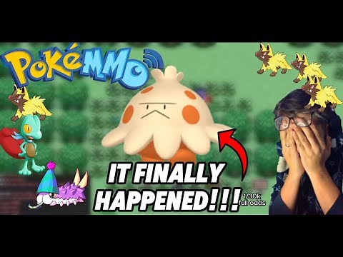 shiny shroomish journey (over 2k hour hunt) #pokemmo #shinyreaction