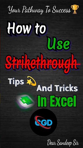 Conditional formatting with strikethrough list in Excel tips 💯💫 #exceltips #tutorial #shortvideo