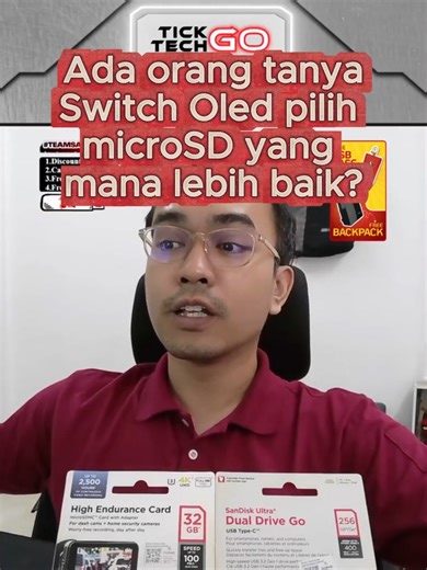 Switch Oleh pakai microSD card yang mana lebih sesuai? #sandisk #ticktechgo #original #storagedevice #storagefull #microsdcard #gameplay #sandiskultra