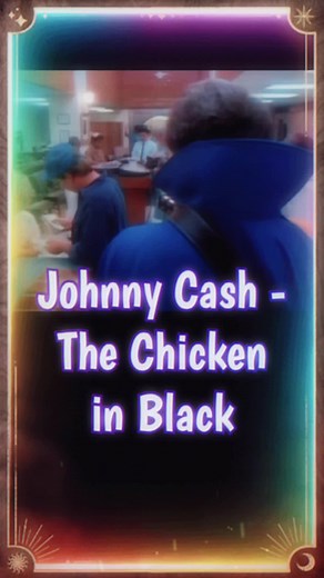 Johnny Cash - The Chicken in Black (Lyrics)