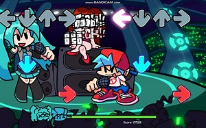 【Friday Night Funkin】优质mod:fnfⅩmiku困难难度1-3阶段通关