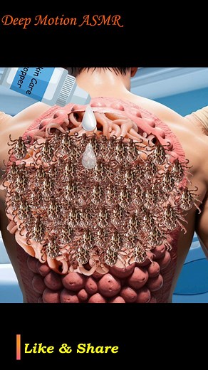 ASMR Shoulder back Treatment for Relaxation🪰🪳🪲 #relaxingasmr #animationvideo #asmrfacebookreels #2danimation #asmrreels | Deep Motion ASMR