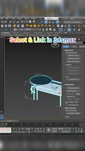 3ds Max Basics: Selecting and Linking Objects Explained #3dsmax #tipsandtricks #shortvideo #3d