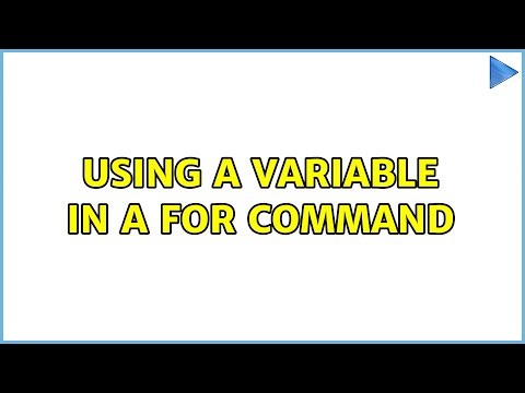 Using a variable in a for command