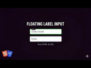How to Create Floating Label Input Fields with HTML & CSS (Step-by-Step Tutorial)