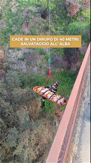 Intervento di soccorso all’alba: cade in un dirupo di 40 metri #shorts #Calabria #Cronaca #UltimOra