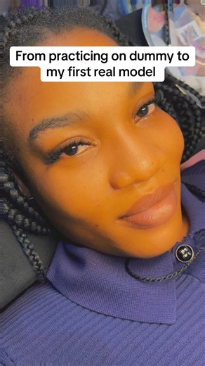 When your first model comes out better than expected 🥰#laslast extensions#beginnerlashtech