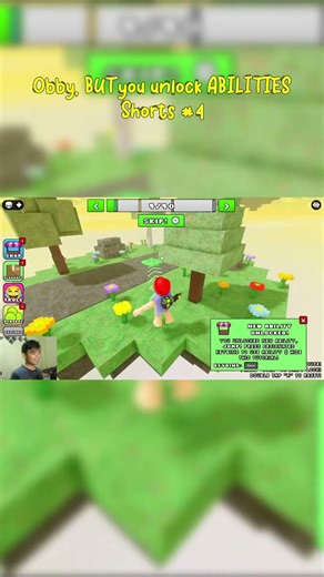Roblox Shorts #ReadyToReady - Obby, BUT you unlock ABILITIES (4) Tsunami Brainrot