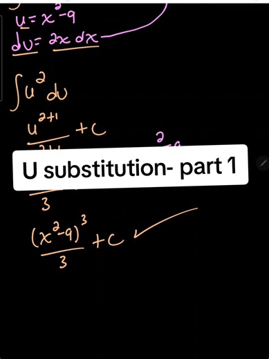 U substitution #tutor #calculus #mathematics #derivatives #edutok