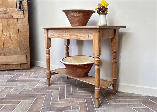 Antique Pine Console Table, Victorian Farmhouse Side Table, Primitive Home Decor - Etsy UK