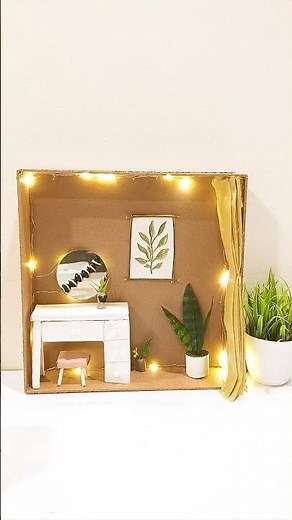 DIY Mini Room 🌱😱 #shorts #diy #miniature #decor #diycrafts #viral #viralshort