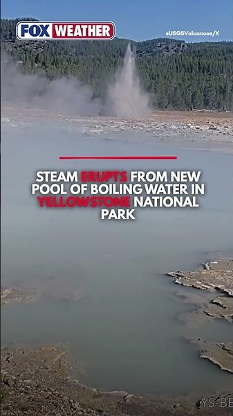 Steam explosion in Yellowstone National Park