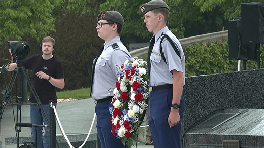 Hundreds honor fallen at Memorial Day ceremony at National D-Day Memorial in Bedford