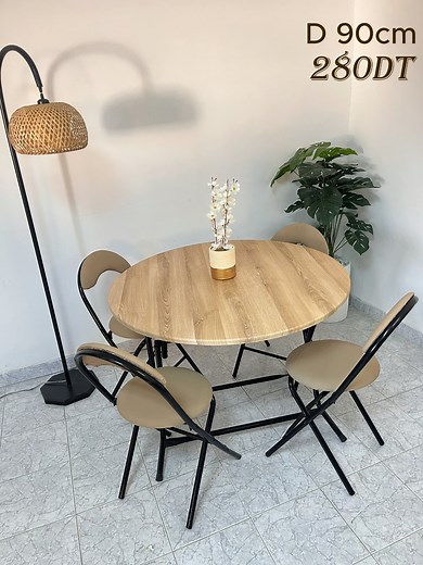 📣 متوفّرة الآن! 🪑🧺 طاولات وكراسي قابلة للطيّ بتصاميم أنيقة وعملية ✨ متوفّرة بـ 3 أشكال: 🔸 بيضاوي – 1م × 80سم 🔸 مستطيل – 1م × 80سم 🔸 دائري – قطر 90سم 🎨 الألوان: بيج و رمادي مثالية للمنزل أو الحديقة 🌿 🚚 توصيل إلى جميع أنحاء تونس 🇹🇳 الكمية محدودة، سارعوا بالطلب الآن! 🏃‍♀️📞 99964252 | Furnix