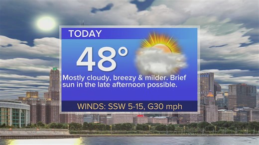 Forecast: Mostly cloudy, breezy and mild