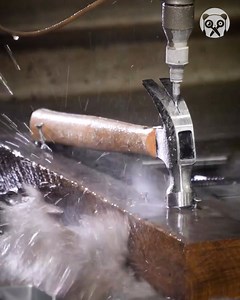 995K views · 1.8K reactions | Cutting a hammer using waterjet Partner: maibmfg | Crafty Panda | Facebook