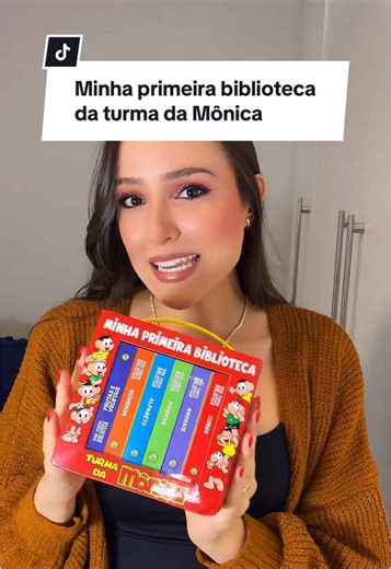 Minha primeira biblioteca da turma da Monica #presenteparabebe #presente1ano #crianca #leitura #brinquedoeducativo