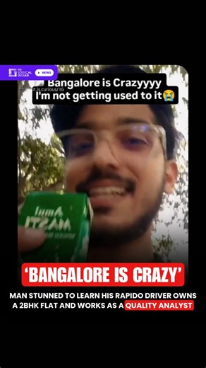 Video by @ankit.is.curious . Bengaluru's streets hide incredible stories—like a Rapido driver who owns a premium 2BHK flat worth over ₹80 lakh and works as a quality analyst in an international firm. Ankit Sharma's viral video captures his shock: "Bengaluru is crazy!" This Bengaluru Rapido driver story is rewriting what we think about side hustles and gig economy success. ​ 👉Unexpected Success Imagine hopping on a quick Rapido bike taxi, only to learn the rider isn't struggling—he owns a swanky