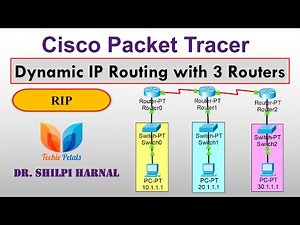 Dynamic IP Routing with 3 Routers | Simulating RIP dynamic Routing with cisco packet tracer | RIP
