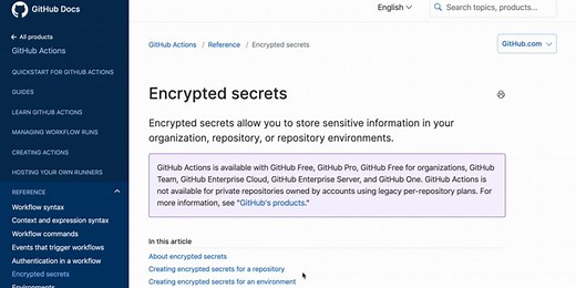 Environment Scoped Secrets for GitHub Action Workflows