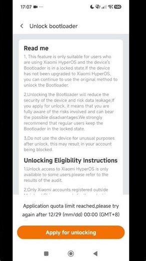 day 3 of trying to unlock bootloader on my Xiaomi 14T Pro