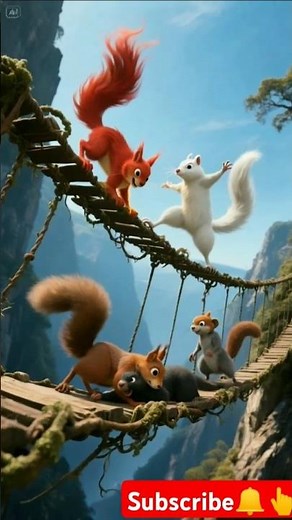 Squirrel vs Acorns Adventures |Backyard Squirrel Maze Challenges 🐿️🌰 #viral#aiart #trending