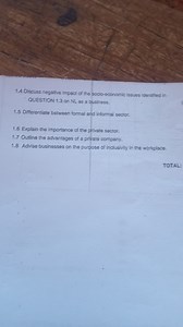 1.4 Discuss negative impact of the socio-economic issues identi... | Filo