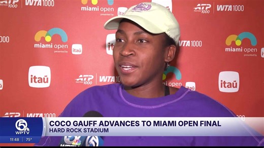 Coco Gauff speaks to WPTV after advancing to Miami Open final