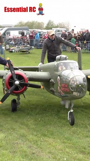 3.8M views · 130K reactions | Giant RC 6M 148KG 2 x 400CC Radials North American B-25 Mitchell 'Apache Princess' | Essential RC | Facebook