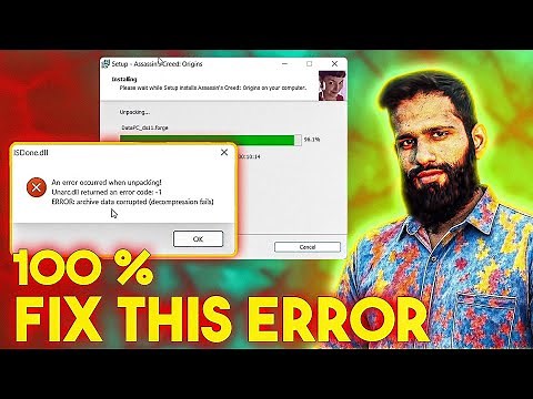 Fix an error occurred when unpacking unarc.dll returned an error code-1 error archive data corrupted