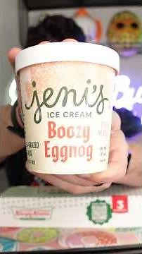 Jeni's Ice Cream Boozy Eggnog Review! 🍨 #jenisicecream #boozyeggnog #eggnog