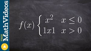How to graph a piecewise function with a quadratic and absolute value