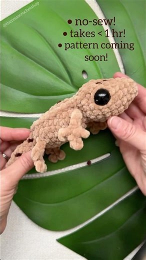 New No-Sew #crochet Gecko Pattern | #amigurumi
