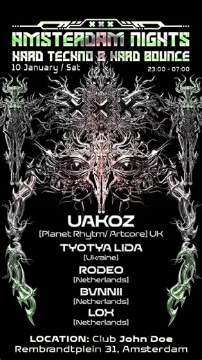 Experience Techno and Hard Techno at Amsterdam Nights