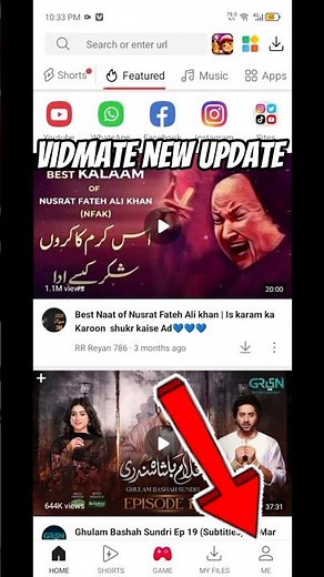 Vidmate New update for Gana 2026 | Vidmate New update for music #ytshorts