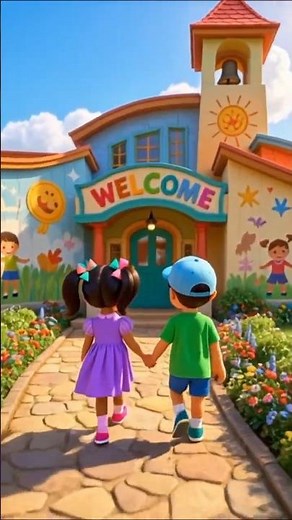First Day at School Poem 🎒 | Kids Emotional Short Story #Shorts