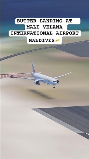 🧈 Butter Landing at Malé International Airport 🇲🇻 | Emirates 777-300ER