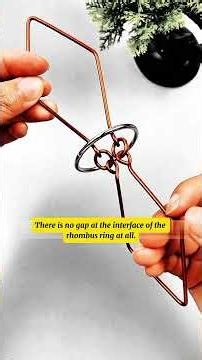 Steel Ring Trapped Between Rhombus Rings… Can You Free It 🔷🔗🧠 Hidden Sequence! 🔥#Diy #Logic #IQ