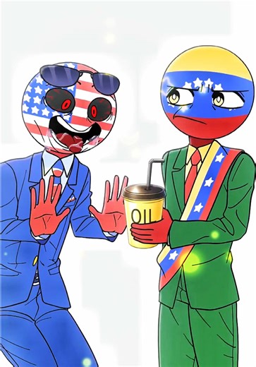 VENEZUELA AND USA › #countryhumans #shorts #countryhumans #countryballs